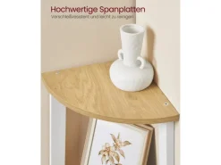 Vasagle Eckregal 33,4 cm x 33,4 cm x 125 cm Nature-Weiß* Holzregale|Bücherregale