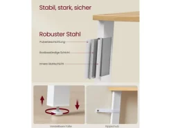 Vasagle Eckregal 33,4 cm x 33,4 cm x 125 cm Nature-Weiß* Holzregale|Bücherregale