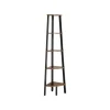 Vasagle Eckregal 5 Ebenen Stahlrahmen 34,2 cm x 34,2 cm x 158,8 cm Braun-Schwarz* Bücherregale|Eckregale