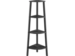 Vasagle Eckregal 4 Ebenen 33,4 cm x 33,4 cm x 124,5 Grau-Schwarz* Eckregale