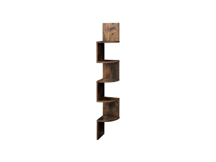 Vasagle Eckregal 5 Ebenen 20 cm x 20 cm x 126 cm Braun* Regale Massivholz