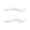 Vasagle Eckregal 2er Set L-förmig 29 cm x 40 cm Weiß* Wandregale|Schweberegale
