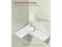 Vasagle Eckregal 2er Set L-förmig 29 cm x 40 cm Weiß* Wandregale|Schweberegale