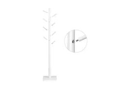 Vasagle Garderobenständer Massivholz 30 cm x 30 cm x 175 cm Weiß* Garderoben