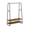 Vasagle Kleiderständer mit 2 Regalen 45 cm x 100 cm x 160 cm Braun-Schwarz* Metallregale|Regale Schwarz