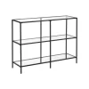 Vasagle Konsolentisch 30 cm x 100 cm x 73 cm Schwarz-Transparent* Regale Schwarz|Tische