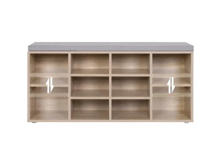 Vasagle Schuhbank 30 cm x 104 cm x 48 cm Eichefarben-Grau* Sitzbänke