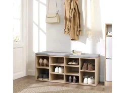 Vasagle Schuhbank 30 cm x 104 cm x 48 cm Eichefarben-Grau* Sitzbänke