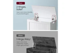 Vasagle Schuhtruhe 40 cm x 76 cm x 48 cm Weiß* Sitzbänke