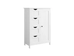 Vasagle Sideboard mit 4 Schubladen 30 cm x 55 cm x 81 cm Weiß* Sideboards