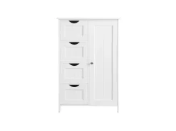Vasagle Sideboard mit 4 Schubladen 30 cm x 55 cm x 81 cm Weiß* Sideboards