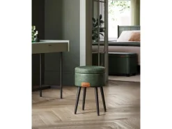 Vasagle Sitzhocker mit Stauraum Ø 32 cm x 44 cm Waldgrün* Hocker