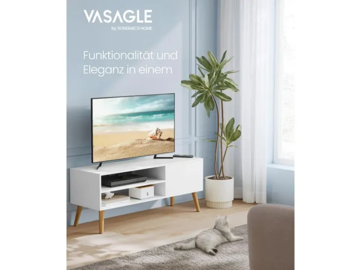 Vasagle TV-Schrank Industrie-Design 40 cm x 120 cm x 49 cm Weiß* Regal Weiß