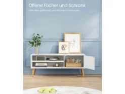 Vasagle TV-Schrank Industrie-Design 40 cm x 120 cm x 49 cm Weiß* Regal Weiß