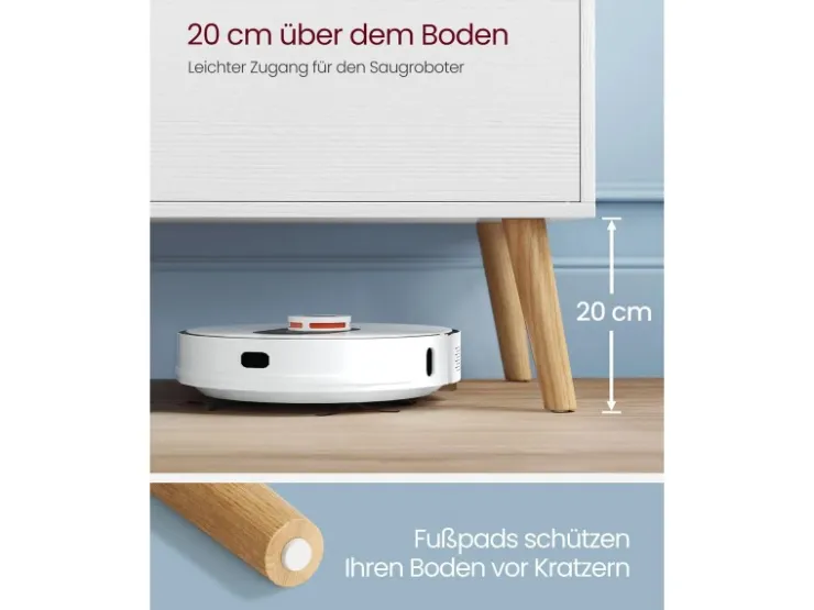 Vasagle TV-Schrank Industrie-Design 40 cm x 120 cm x 49 cm Weiß* Regal Weiß