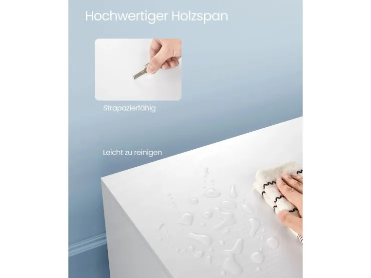 Vasagle TV-Schrank Industrie-Design 40 cm x 120 cm x 49 cm Weiß* Regal Weiß