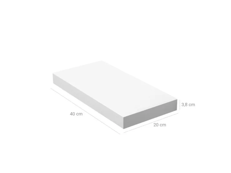 Vasagle Wandboard 40 cm x 20 cm x 3,8 cm Weiß* Schweberegale