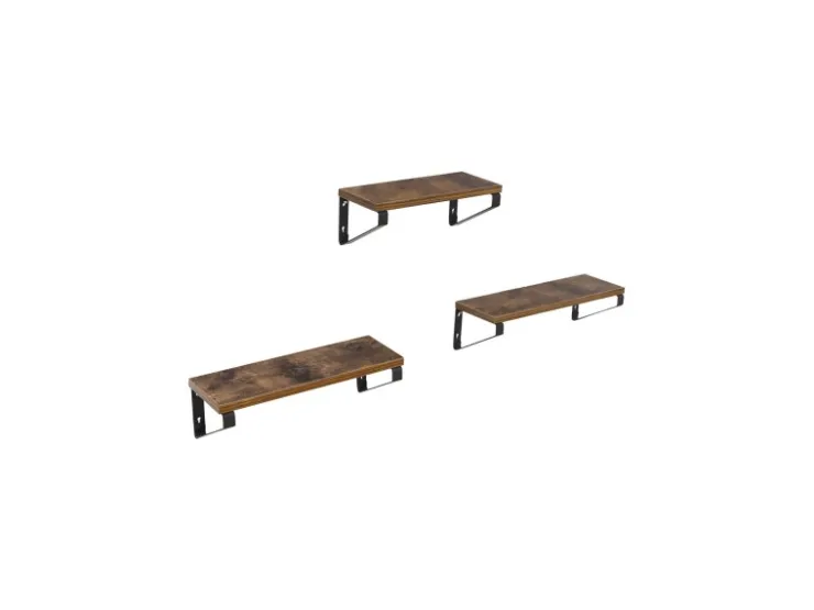 Vasagle Wandregal 40 cm x 12 cm x 11 cm Braun-Schwarz* Schweberegale
