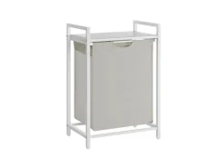 Vasagle Wäschesammler 50 cm x 33 cm x 72 cm Weiß