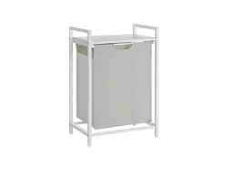 Vasagle Wäschesammler 50 cm x 33 cm x 72 cm Weiß