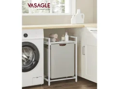 Vasagle Wäschesammler 50 cm x 33 cm x 72 cm Weiß