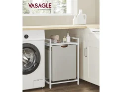 Vasagle Wäschesammler 50 cm x 33 cm x 72 cm Weiß