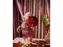 Vase Blush Bordeaux Glas 21 cm Ø 15 cm Helllila* Kommode|Sideboards