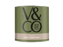 V&CO Premium-Innenfarbe Dead Flat Matt Beige Farbton 2 2,5 l* Innenfarben