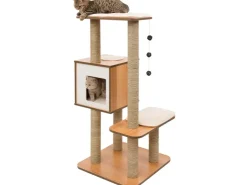Vesper Kratzbaum High Base 55,5 cm x 56 cm x 121,5 cm Walnuss* Katzenbedarf