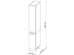 Vicco Apothekerschrank R-Line Medizinschrank für die Küche Landhaus/ 30 cm* Schränke