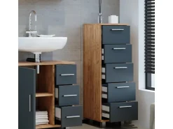 Vicco Badschrank Ilias /Anthrazit 30 x 95 cm