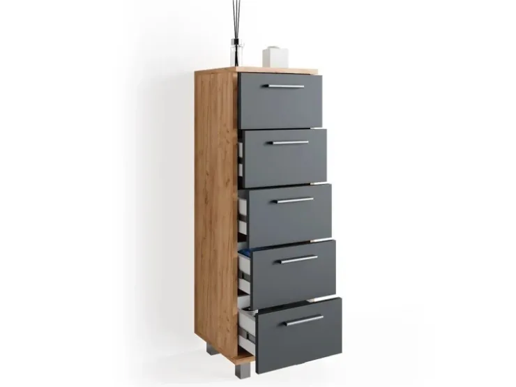 Vicco Badschrank Ilias /Anthrazit 30 x 95 cm