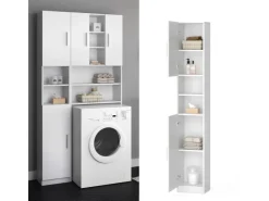 Vicco Badschrank Luis 32 x 190 cm* Weißlacke
