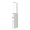 Vicco Badschrank Vera Weiß 137 x 15 cm mit 3 Schubladen* Regal Weiß