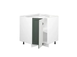 Vicco Eckunterschrank Fame-Line Grün-Gold Landhaus/Weiß 81 cm ohne Arbeitsplatte
