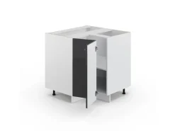 Vicco Eckunterschrank Fame-Line Hochglanz/Weiß 81 cm AP Eiche