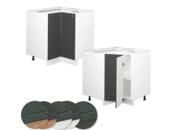 Vicco Eckunterschrank Fame-Line -Gold/Weiß 81 cm AP