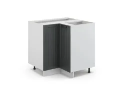 Vicco Eckunterschrank Fame-Line Anthrazit/Weiß 81 cm ohne Arbeitsplatte