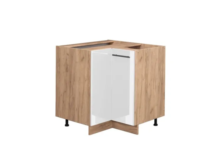Vicco Eckunterschrank Fame-Line Hochglanz/Goldkraft Eiche 81 cm ohne Arbeitsplatte* Eckregale