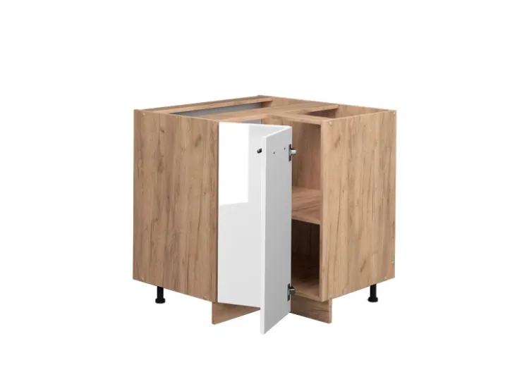 Vicco Eckunterschrank Fame-Line Hochglanz/Goldkraft Eiche 81 cm ohne Arbeitsplatte* Eckregale