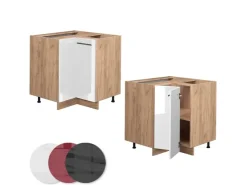 Vicco Eckunterschrank Fame-Line Hochglanz/Goldkraft Eiche 81 cm ohne Arbeitsplatte* Eckregale