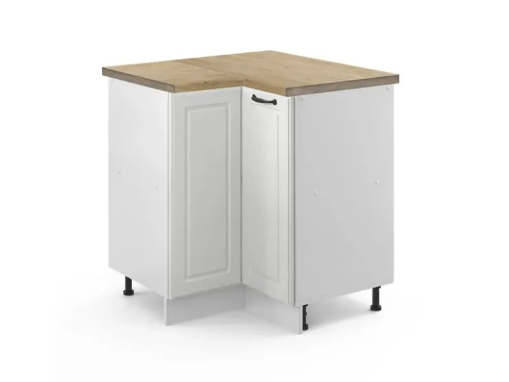 Vicco Eckunterschrank R-Line Küchen Eckschrank Landhaus/ 76 cm AP Eiche* Eckregale