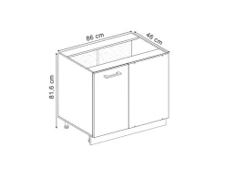 Vicco Eckunterschrank R-Line Artisan-Eiche/Anthrazit 86 cm ohne Arbeitsplatte* Eckregale