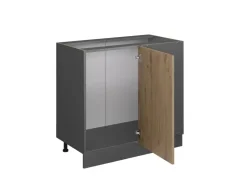 Vicco Eckunterschrank R-Line Artisan-Eiche/Anthrazit 86 cm ohne Arbeitsplatte* Eckregale
