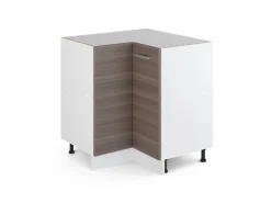 Vicco Eckunterschrank R-Line Küchen Eckschrank Grau/Weiß 76 cm ohne Arbeitsplatte* Eckregale