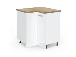Vicco Eckunterschrank R-Line Küchen Eckschrank Hochglanz/ 76 cm AP Eiche* Eckregale