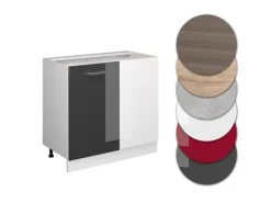 Vicco Eckunterschrank R-Line Hochglanz/Weiß 86 cm ohne Arbeitsplatte