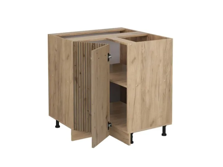 Vicco Eckunterschrank R-Line Artisan-Eiche/Goldkraft Eiche 76 cm ohne Arbeitsplatte