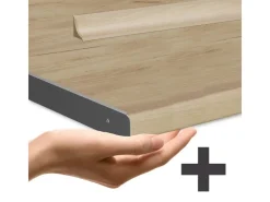 Vicco Fame-Line Küchenschränke Hochglanz/Anthrazit 200 cm AP Eiche ohne E-Geräte