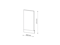 Vicco Frontblende Fame-Line Grün-Gold Landhaus/Anthrazit 60 cm ohne Arbeitsplatte